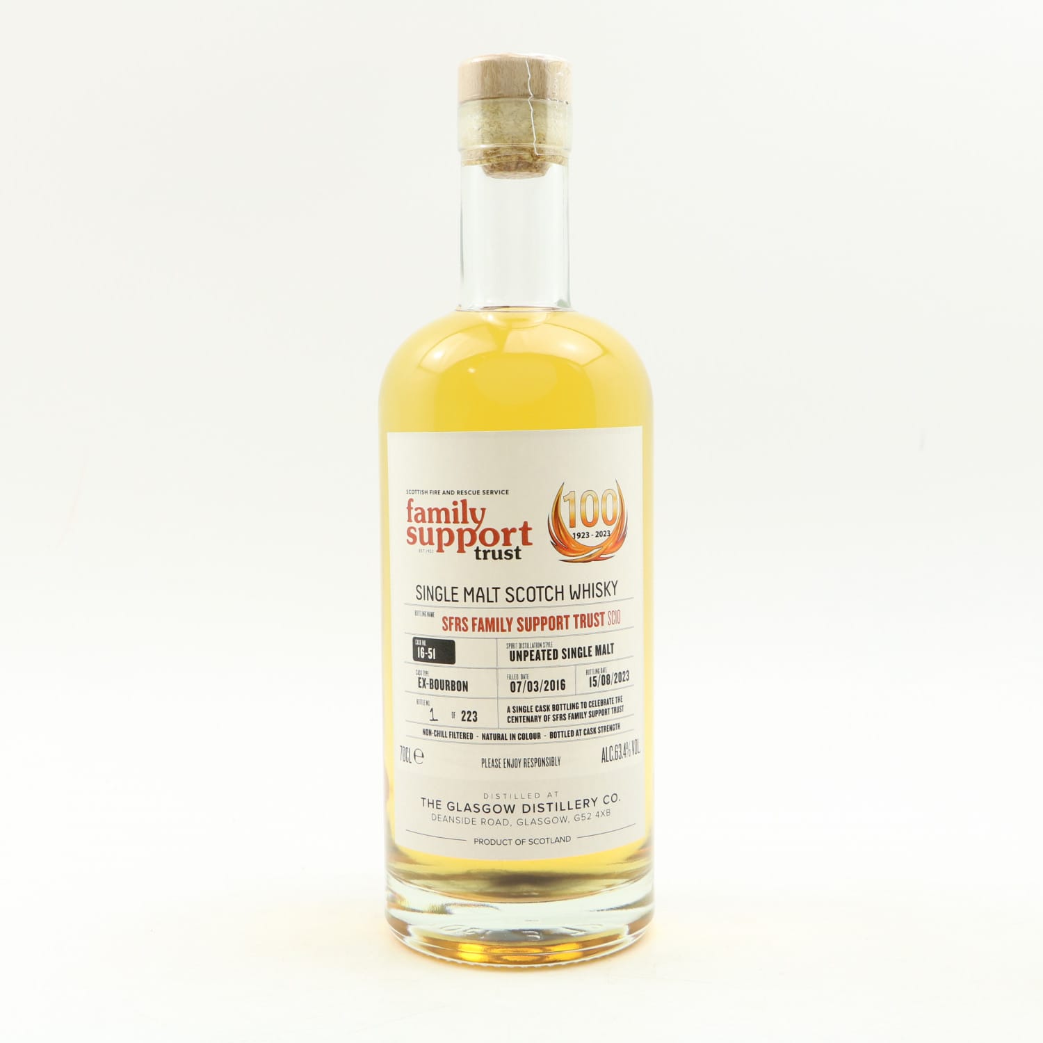 Glasgow Distillery 2016 Single Cask 51 for Scottish Fire & Rescue
