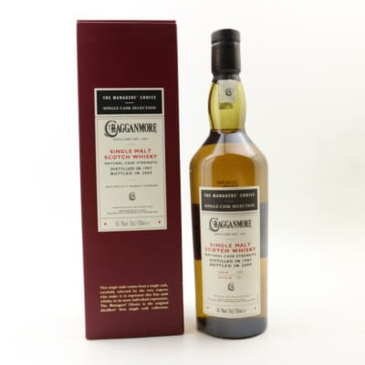 Cragganmore The Managers' Choice 12 Year Old, Sherry Cask, Cask #2398, 2009, 59.7% whisky bottle
