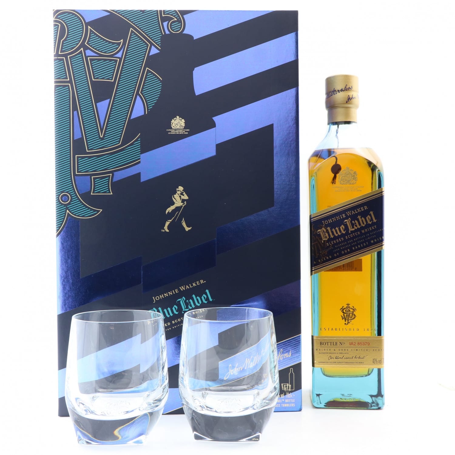 Johnnie Walker Blue Label & Glasses Set The 148th Auction Scotch