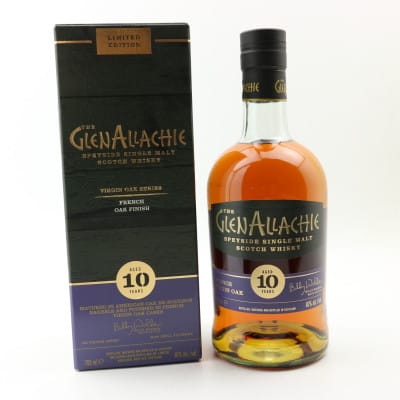 GlenAllachie Virgin Oak Series French Oak Finish 10 Year Old, Bourbon & French Virgin Oak Cask, 2022, 48%