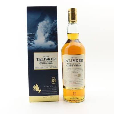 Talisker 18 Years Single Malt, Bourbon & Sherry Cask, 45.8% whisky bottle
