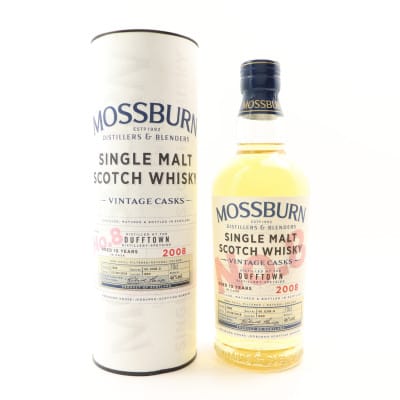 Dufftown Vintage Cask #10 Year Old, Hogshead Cask, No. 8, 2008, Mossburn, 46% whisky bottle
