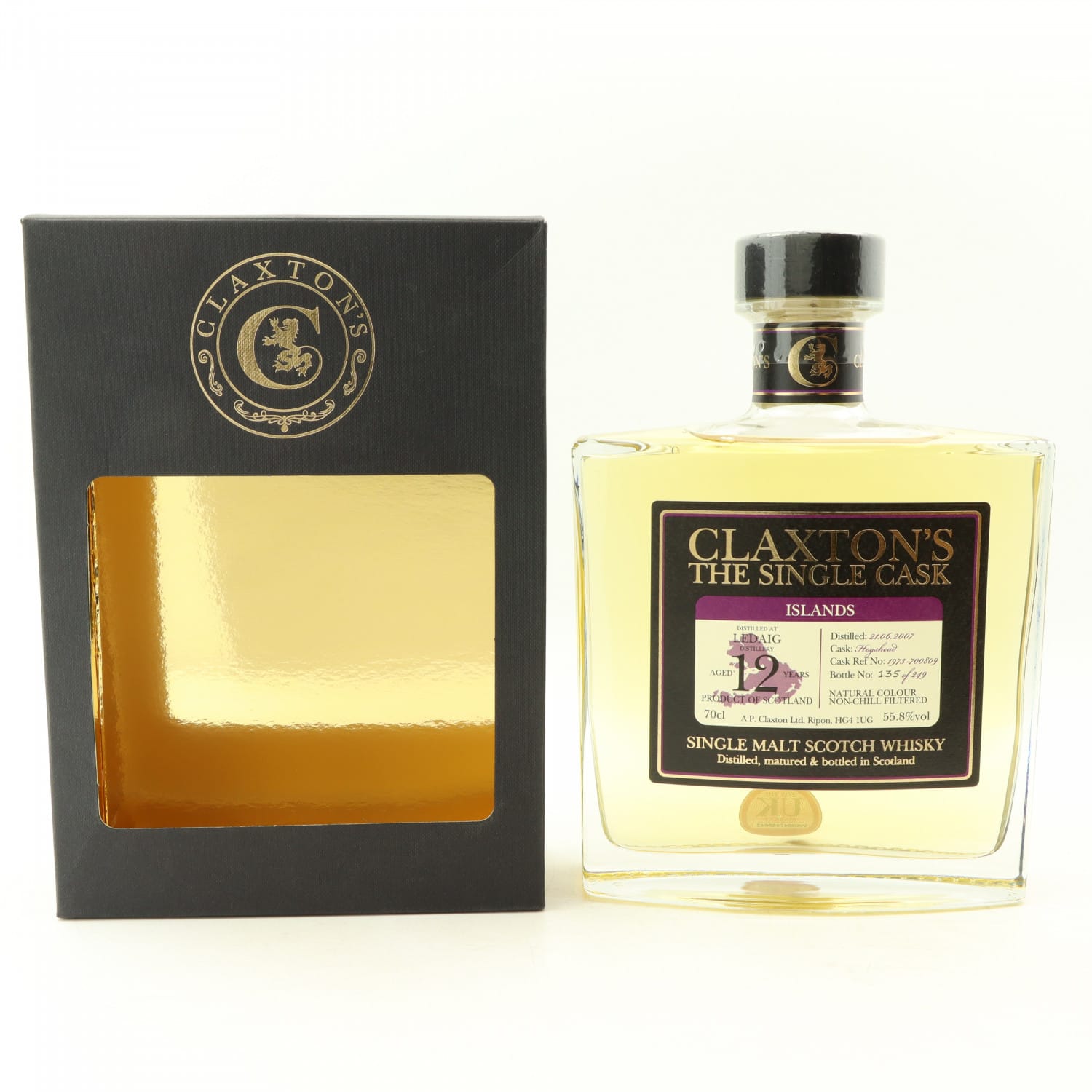 Ledaig 2007 12 Year Old Claxton's The 150th Auction Scotch Whisky