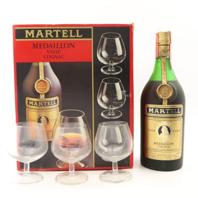 Martell Medaillon V.S.O.P Cognac & Glass Set