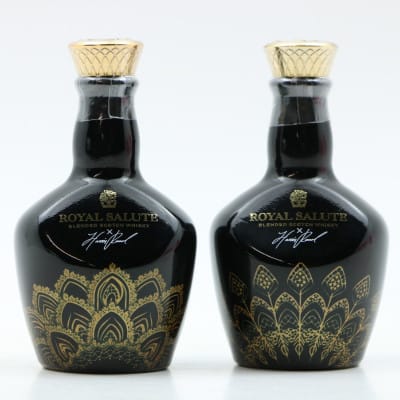 Chivas Royal Salute 21 Year Old Harris Reed Edition Gold Flagon Edition II Minis 2 x 5cl