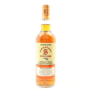 Highland Park Whitlaw Un-Chillfiltered Collection 10 Year Old, Sherry Hogshead Cask, Cask #300001, 2013, Signatory Vintage, 46% whisky bottle