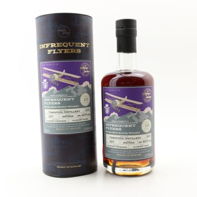 Tomintoul Infrequent Flyers SBWAS Deployment 9 10 Year Old, Oloroso Sherry Hogshead Cask, Cask #9814, 2015, Alister Walker Whisky Company, 57.8% whisky bottle