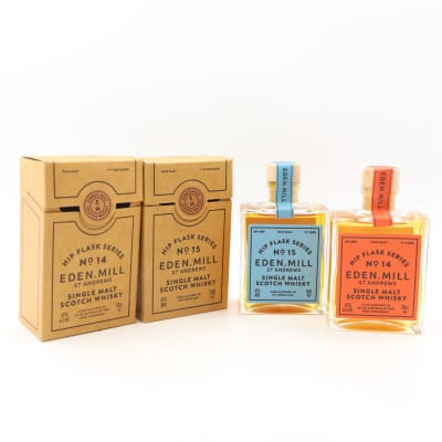 Eden Mill Hip Flask Series No 14 & 15 2 x 20cl