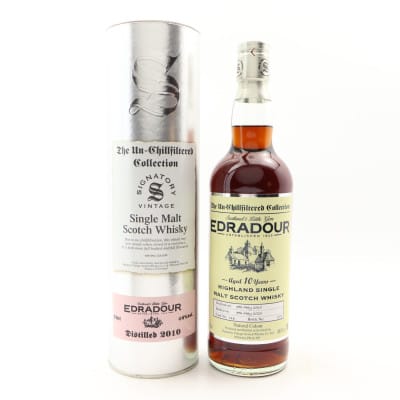 Edradour The Un-Chillfiltered Collection 10 Year Old, Sherry Cask, Cask #116, 2010, Signatory Vintage, 46% whisky bottle