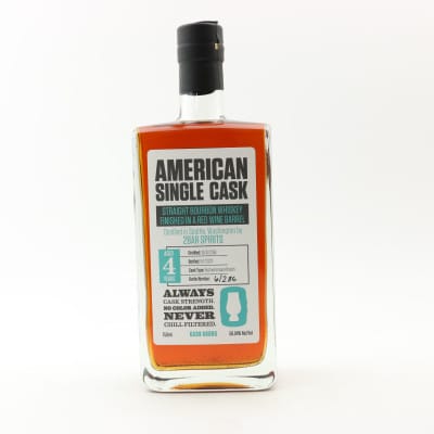 2Bar Spirits 2018 4 Year Old Bourbon Red Wine Barrel American Single Cask #0005 75cl