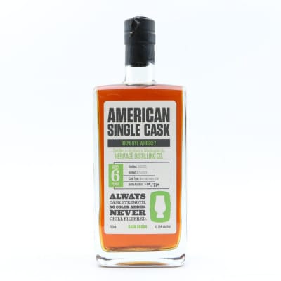 Heritage Distilling Co. 2015 6 Year Old 100% Rye Whiskey American Single Cask #4 75cl