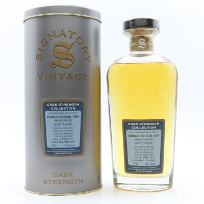 Bunnahabhain Cask Strength Collection Heavily Peated 12 Year Old, Hogshead Cask, Cask #5402+5403, 1997, Signatory Vintage, 55.7%