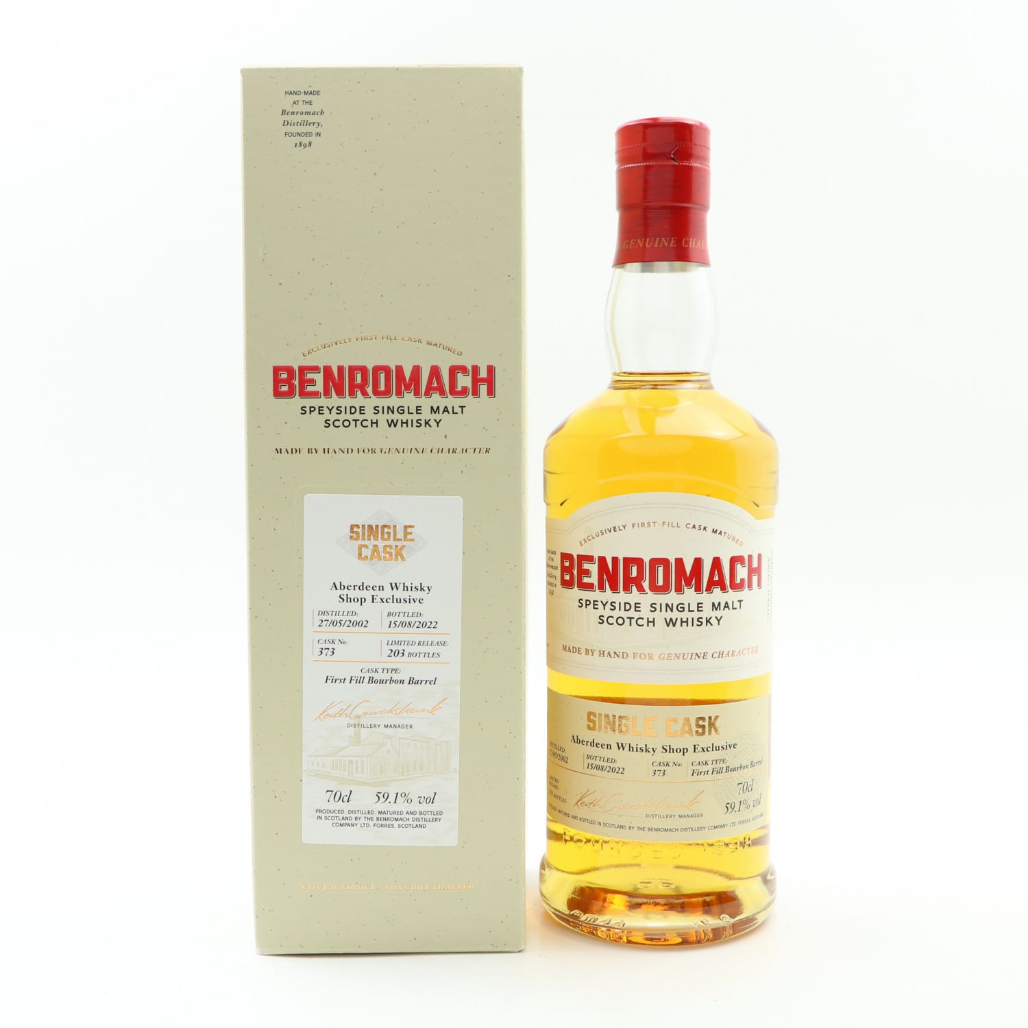 Benromach 2002 Single Cask 373 For The Whisky Shop Aberdeen The