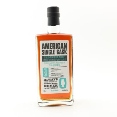 2Bar Spirits 2018 4 Year Old Bourbon Red Wine Barrel American Single Cask #0005 75cl