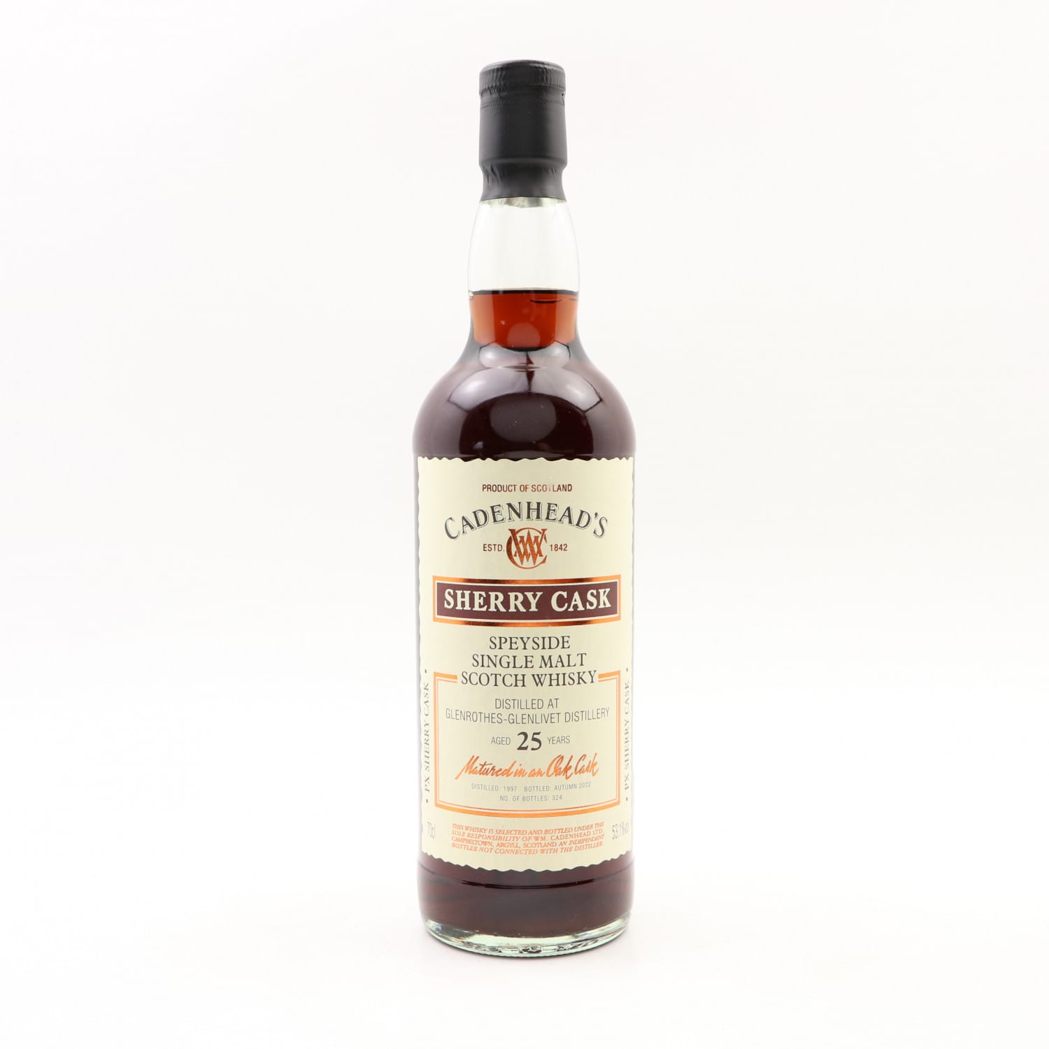GlenrothesGlenlivet 1997 25 Year Old Cadenhead's The 139th Auction Scotch Whisky Auctions