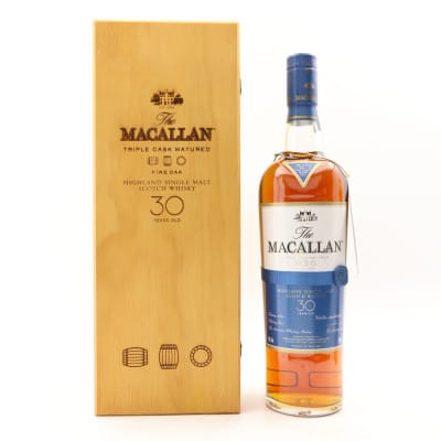 Macallan Fine Oak 30 Year Old, Sherry & Bourbon & Oak Cask, 43% whisky bottle