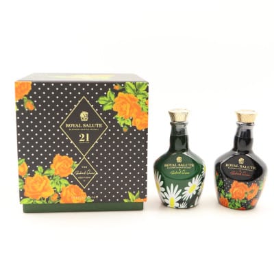 Chivas Royal Salute Richard Quinn Edition II Rose & Daisy Edition Minis 2 x 5cl