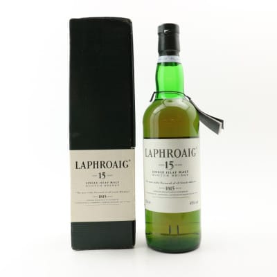 Laphroaig Pre Royal Warrant 15 Year Old, 43% whisky bottle