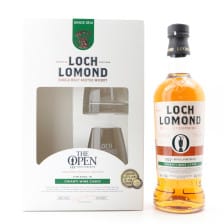 Loch Lomond Chianti Wine Cask The 153rd Open Royal Portrush Two Glasses Gift Set