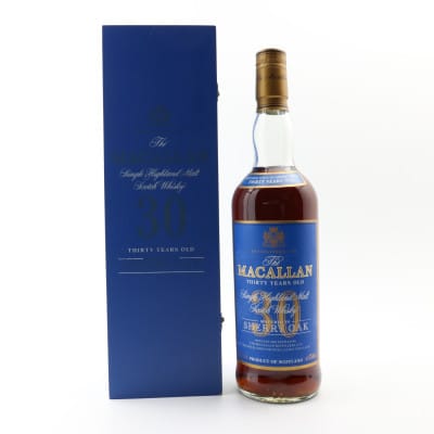 Macallan Sherry Oak Blue Label 30 Year Old, Sherry Cask, 43% whisky bottle