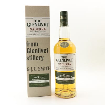 Glenlivet Nadurra Cask Strength 16 Year Old, American Oak Cask, 2013, 54.8% whisky bottle