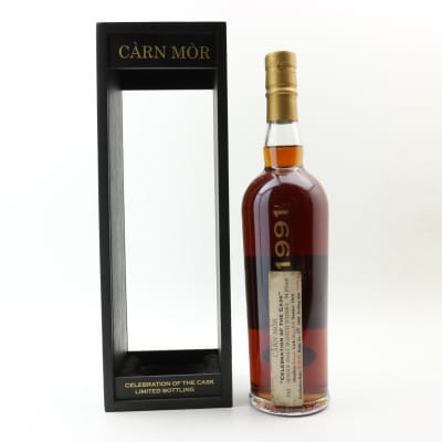 Bowmore 25 Year Old, Sherry Cask, Cask #1916, 1991, Carn Mor, 54.6% whisky bottle