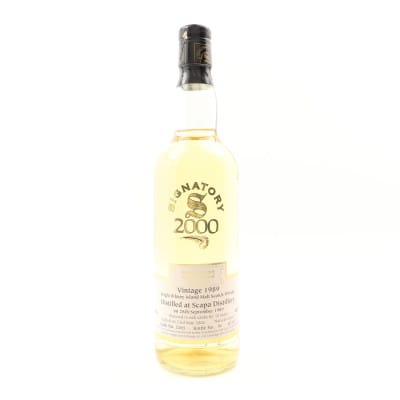 Scapa 10 Year Old, Oak Cask, Cask #3265, 1989, Signatory Vintage, 43% whisky bottle