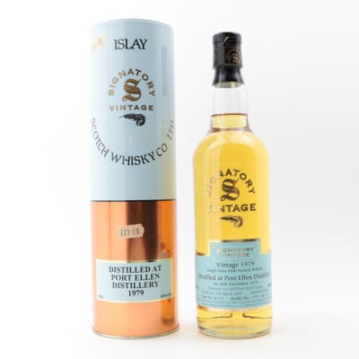 Port Ellen 24 Year Old, Refill Butt Cask, Cask #6772, 1979, Signatory Vintage, 43% whisky bottle