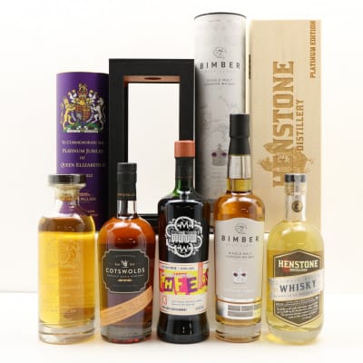 Platinum Jubilee 2022 Collection, SMWS, Bimber, Henstone, English Whisky Co & Cotswolds 5 x 70cl
