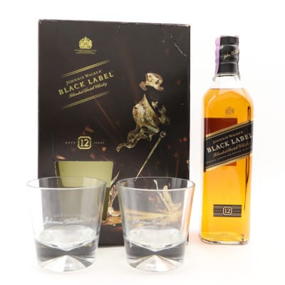 Johnnie Walker 12 Year Old Black Label With Glasses Set