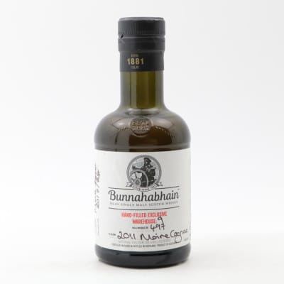 Bunnahabhain Moine Cognac Hand-Filled Warehouse 9 13 Year Old, Cognac Cask, Cask #497, 2024, 58.9% whisky bottle