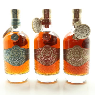 Bacoo 4 Year Old, 7 Year Old & 11 Year Old Rum 3 x 70cl