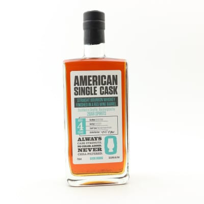 2Bar Spirits 2018 4 Year Old Bourbon Red Wine Barrel American Single Cask #0005 75cl