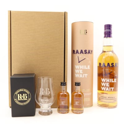 Raasay While We Wait Second Release With Matching Mini 5cl & Glass Gift Set