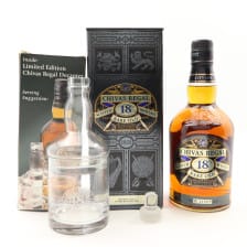 CHIVAS REGAL 18 YEAR OLD WITH GLASS  DECANTER 75CL