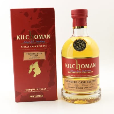 Kilchoman Founders Cask Release 11 Year Old, Bourbon & Calvados Cask, Cask #464 & 351/2012, 2023, 54.8% whisky bottle