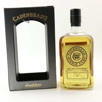 Glen Moray-Glenlivet 20 Year Old, Bourbon Cask, Cask #254, 1998, Cadenhead's, 52.2% whisky bottle