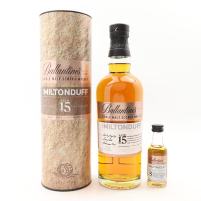 Miltonduff 15 Year Old Ballantine’s Series #2 & Matching Mini 5cl