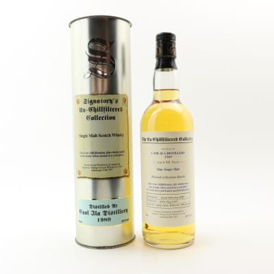 Caol Ila Un-Chillfiltered Collection 12 Year Old, Bourbon Cask, Cask #6051, 1989, Signatory Vintage, 46% whisky bottle