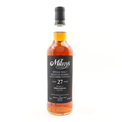 Springbank Vintage Reserve Black 27 Year Old, Port Cask, Cask #931, 1997, Milroy's, 50.3% whisky bottle