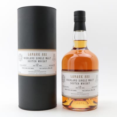 Highland Single Malt Lanark 885 12 Year Old, Port Hogshead Cask, Cask #885, 2012, Hunter Laing, 46% whisky bottle
