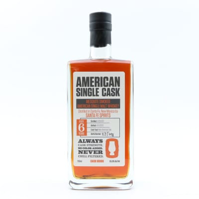 Santa Fe Spirits 2017 6 Year Old Mesquite Smoked American Single Malt Cask #0006 75cl