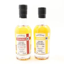 CADENHEADS 14 YEAR OLD HIGHLAND SINGLE MALT  11 YEAR OLD LOWLAND SINGLE MALT ENIGMA 2 X 20CL
