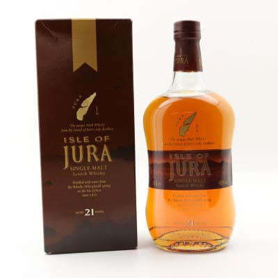 Jura 21 Year Old, Bourbon & Sherry Cask, 44% whisky bottle