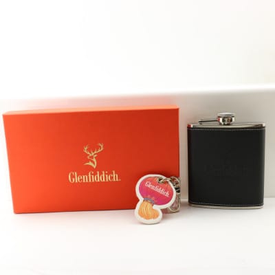 Glenfiddich Hip Flask & Key Chain Set