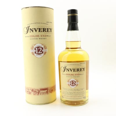 Inverey 12 Year Old, Oak Cask, Burn Stewart Distillers, 40% whisky bottle