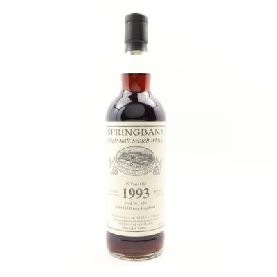 Springbank Private Cask #19 Year Old, Sherry Cask, Cask #329, 2012, 58% whisky bottle