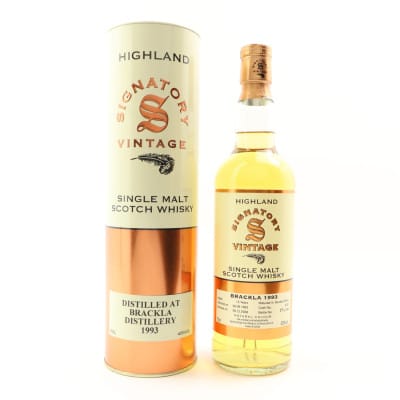 Royal Brackla 15 Year Old, Bourbon Cask, Cask #6751, 1993, Signatory Vintage, 43% whisky bottle