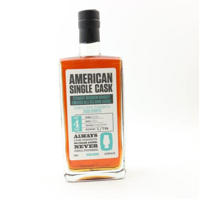 2Bar Spirits 2018 4 Year Old Bourbon Red Wine Barrel American Single Cask #0005 75cl