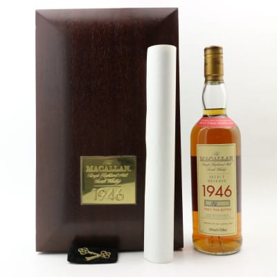 Macallan 1946 52 Year Old Select Reserve With Certificate & Keys